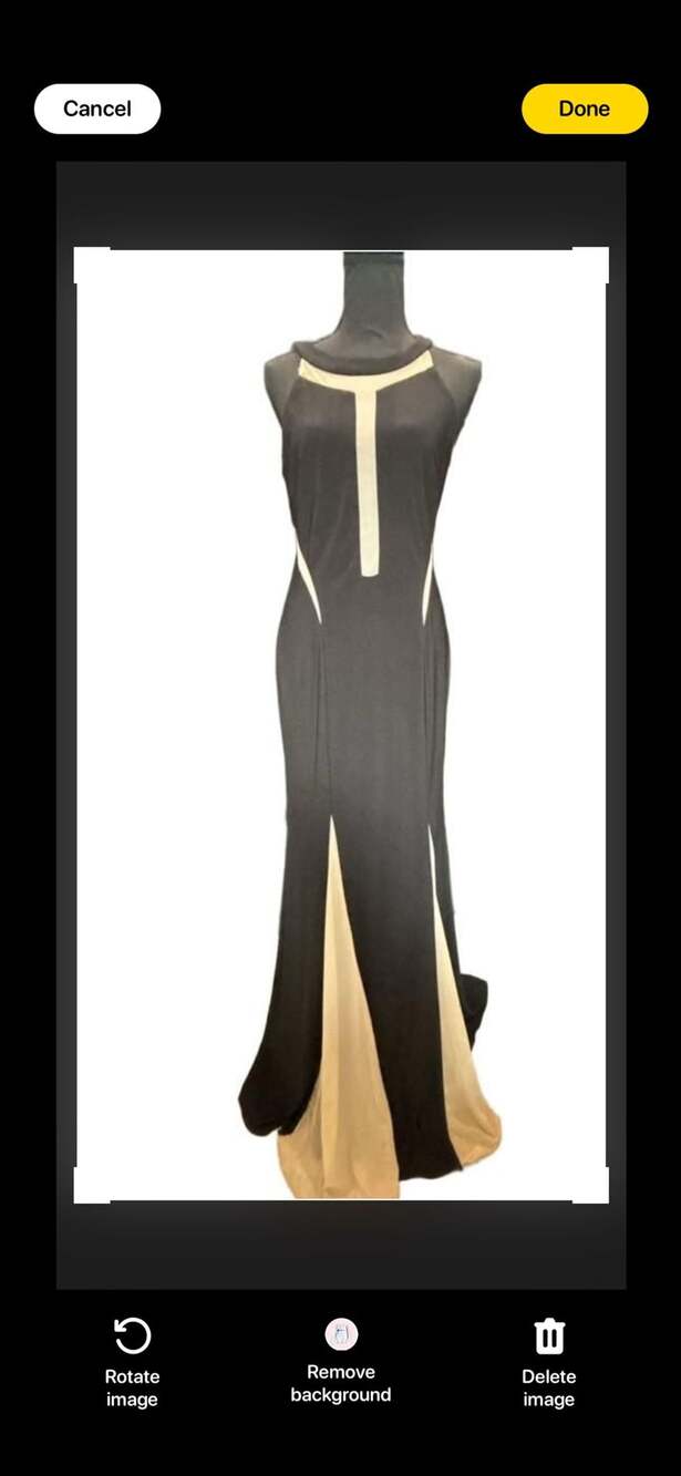 Xscape Illusion Halter Gown Size 8 Black Nude Long Formal Dress - Picture 2 of 5
